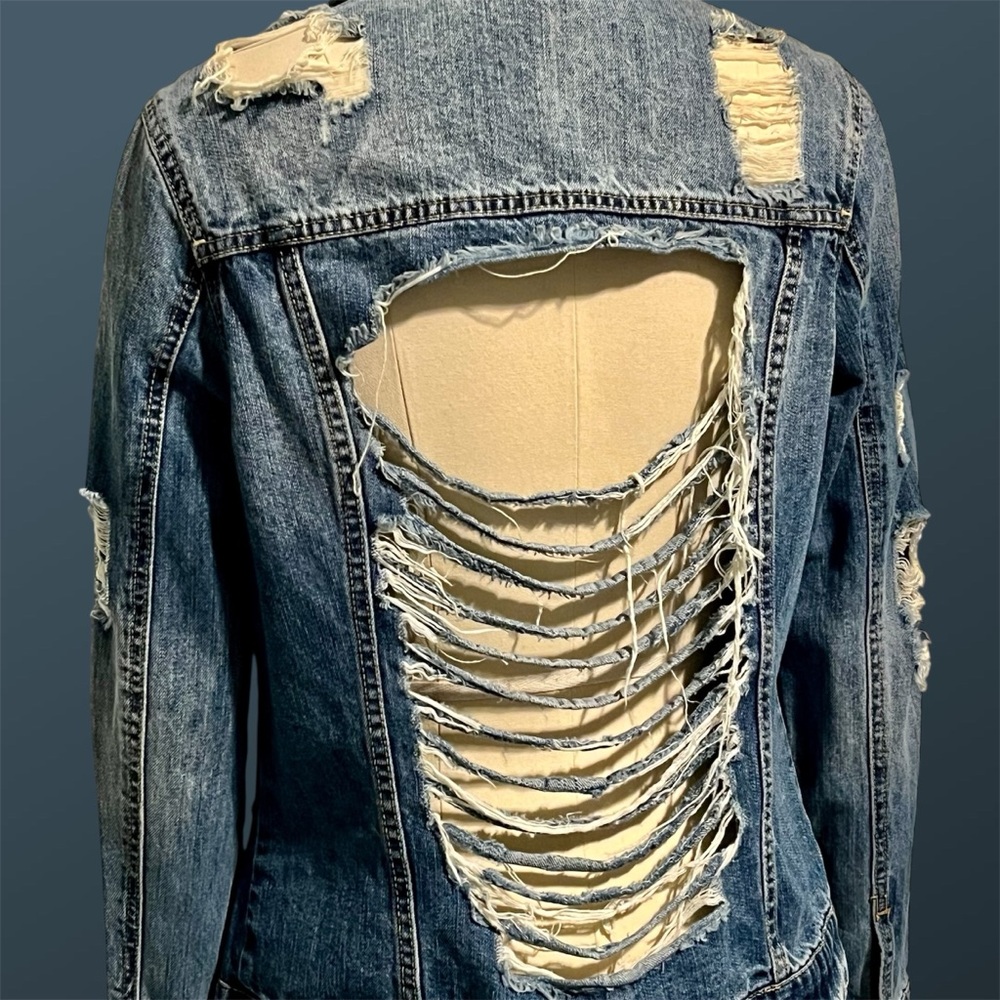 Distressed Denim Jacket